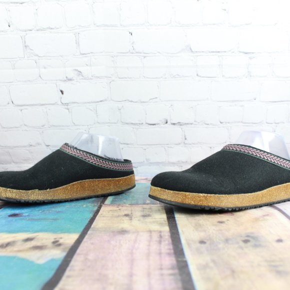 Women's Wool Cork Sole Slip-on Clog Slippers Sz 8 - Picture 4 of 15